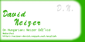 david neizer business card